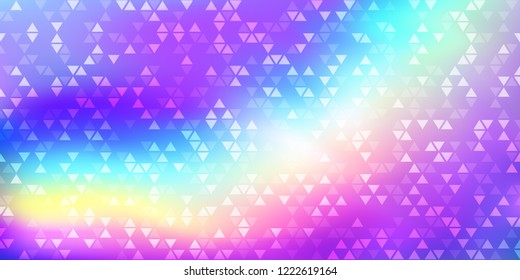 Hologram abstract background. Futuristic gradient mesh backdrop with hologram. 90s, 80s retro style. Iridescent graphic template for brochure, banner, wallpaper, mobile screen.