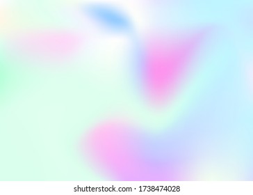 Fondo abstracto del holograma. Fondo de malla de gradiente futurista con holograma. Estilo retro de los años 90 y 80. Plantilla gráfica de Pearlescent para pancarta, presentación, banner, folleto.