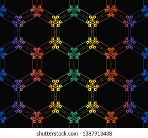 Hologram abstract background. for holiday decoration, holiday packaging Vector seamless pattern