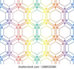 Hologram abstract background. for holiday decoration, holiday packaging Vector seamless pattern