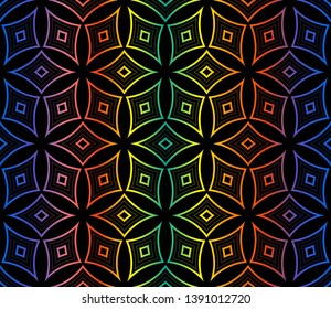 Hologram abstract background. for holiday decoration, holiday packaging Vector seamless pattern