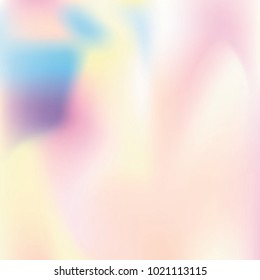 Hologram abstract background. Liquid Gradient backdrop with hologram. 90s, 80s retro style. Iridescent graphic template for banner, flyer, cover design, mobile interface, web app.