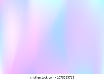 Hologram abstract background. Liquid gradient mesh backdrop with hologram. 90s, 80s retro style. Iridescent graphic template for banner, flyer, cover design, mobile interface, web app.
