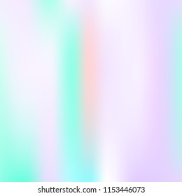 Hologram abstract background. Liquid gradient mesh backdrop with hologram. 90s, 80s retro style. Pearlescent graphic template for brochure, flyer, poster design, wallpaper, mobile screen.