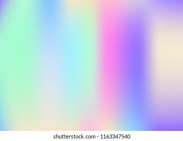Hologram abstract background. Liquid gradient mesh backdrop with hologram. 90s, 80s retro style. Pearlescent graphic template for brochure, flyer, poster design, wallpaper, mobile screen.