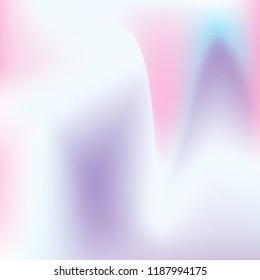 Hologram abstract background. Liquid gradient mesh backdrop with hologram. 90s, 80s retro style. Pearlescent graphic template for brochure, flyer, poster design, wallpaper, mobile screen.