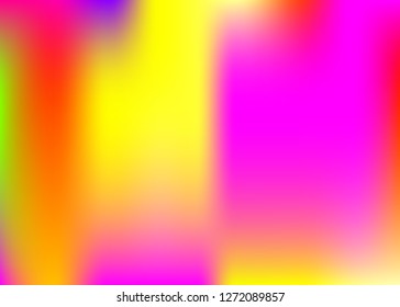 Hologram abstract background. Liquid gradient mesh backdrop with hologram. 90s, 80s retro style. Pearlescent graphic template for placard, presentation, banner, brochure.