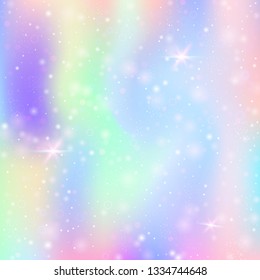 Hologram abstract background. Liquid gradient backdrop with hologram. 90s, 80s retro style. Iridescent graphic template for banner, flyer, cover design, mobile interface, web app.
