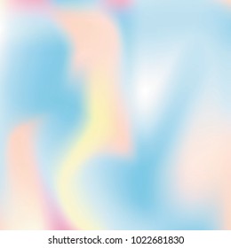 Hologram abstract background. Multicolor Gradient backdrop with hologram. 90s, 80s retro style. Iridescent graphic template for banner, flyer, cover design, mobile interface, web app.