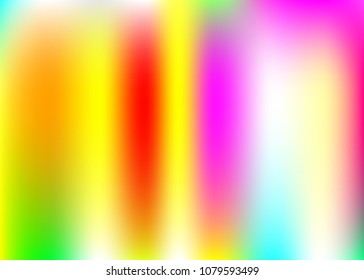 Hologram abstract background. Multicolor gradient mesh backdrop with hologram. 90s, 80s retro style. Pearlescent graphic template for book, annual, mobile interface, web app.