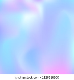 Hologram abstract background. Multicolor gradient mesh backdrop with hologram. 90s, 80s retro style. Pearlescent graphic template for banner, flyer, cover design, mobile interface, web app.