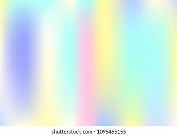 Hologram abstract background. Neon gradient mesh backdrop with hologram. 90s, 80s retro style. Pearlescent graphic template for banner, flyer, cover design, mobile interface, web app.