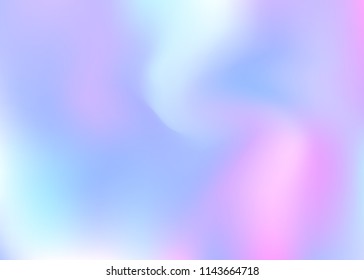 Hologram abstract background. Neon gradient mesh backdrop with hologram. 90s, 80s retro style. Pearlescent graphic template for brochure, banner, wallpaper, mobile screen.