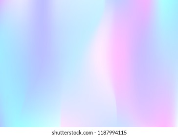 Hologram abstract background. Neon gradient mesh backdrop with hologram. 90s, 80s retro style. Iridescent graphic template for placard, presentation, banner, brochure.