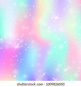 Unicorn Background Rainbow Mesh Multicolor Universe Stock Vector ...