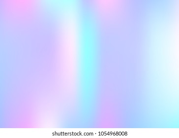 Hologram abstract background. Plastic gradient mesh backdrop with hologram. 90s, 80s retro style. Pearlescent graphic template for banner, flyer, cover design, mobile interface, web app.