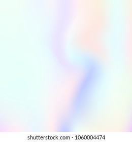 Hologram abstract background. Plastic gradient mesh backdrop with hologram. 90s, 80s retro style. Pearlescent graphic template for brochure, flyer, poster design, wallpaper, mobile screen.