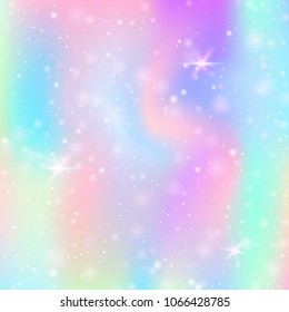 Hologram abstract background. Plastic gradient backdrop with hologram. 90s, 80s retro style. Pearlescent graphic template for banner, flyer, cover design, mobile interface, web app.