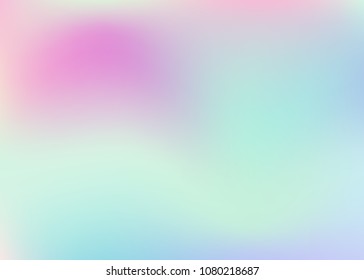 Hologram abstract background. Plastic gradient mesh backdrop with hologram. 90s, 80s retro style. Pearlescent graphic template for banner, flyer, cover design, mobile interface, web app.