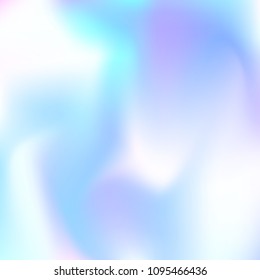 Hologram abstract background. Plastic gradient mesh backdrop with hologram. 90s, 80s retro style. Iridescent graphic template for banner, flyer, cover design, mobile interface, web app.