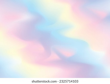 Hologram Abstract Background Plastic Gradient Mesh Stock Vector. Rainbow pastel blurred background.