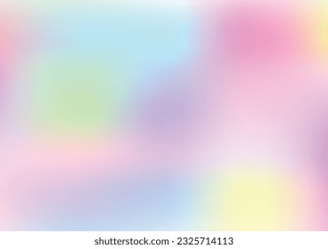 Hologram Abstract Background Plastic Gradient Mesh Stock Vector. Rainbow pastel blurred background.
