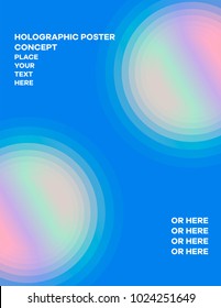 Hologram Abstract Background poster. Template Design, fluid Trendy design.