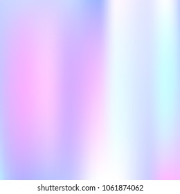 Hologram abstract background. Rainbow gradient mesh backdrop with hologram. 90s, 80s retro style. Pearlescent graphic template for banner, flyer, cover design, mobile interface, web app.