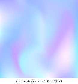 Hologram abstract background. Rainbow gradient mesh backdrop with hologram. 90s, 80s retro style. Pearlescent graphic template for brochure, flyer, poster design, wallpaper, mobile screen.