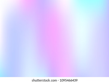 Hologram abstract background. Rainbow gradient mesh backdrop with hologram. 90s, 80s retro style. Iridescent graphic template for brochure, banner, wallpaper, mobile screen.