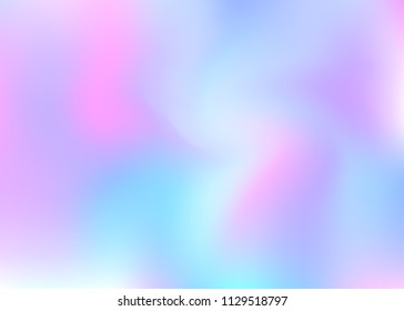 Hologram abstract background. Rainbow gradient mesh backdrop with hologram. 90s, 80s retro style. Iridescent graphic template for book, annual, mobile interface, web app.