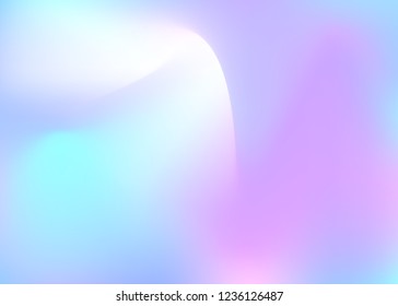 Hologram abstract background. Rainbow gradient mesh backdrop with hologram. 90s, 80s retro style. Iridescent graphic template for book, annual, mobile interface, web app.