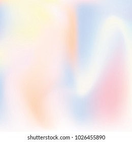 Hologram abstract background. Stylish Gradient backdrop with hologram. 90s, 80s retro style. Iridescent graphic template for banner, flyer, cover design, mobile interface, web app.