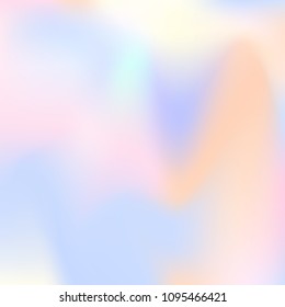 Hologram abstract background. Stylish gradient mesh backdrop with hologram. 90s, 80s retro style. Pearlescent graphic template for banner, flyer, cover design, mobile interface, web app.