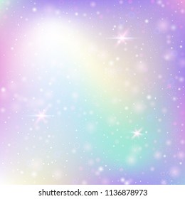 Hologram abstract background. Stylish gradient backdrop with hologram. 90s, 80s retro style. Pearlescent graphic template for brochure, flyer, poster design, wallpaper, mobile screen.