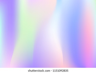Hologram abstract background. Stylish gradient mesh backdrop with hologram. 90s, 80s retro style. Iridescent graphic template for banner, flyer, cover design, mobile interface, web app.