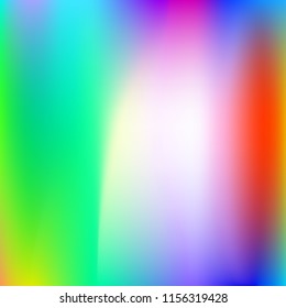 Hologram abstract background. Stylish gradient mesh backdrop with hologram. 90s, 80s retro style. Pearlescent graphic template for banner, flyer, cover design, mobile interface, web app.