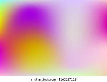 Hologram abstract background. Stylish gradient mesh backdrop with hologram. 90s, 80s retro style. Iridescent graphic template for book, annual, mobile interface, web app.