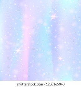 Hologram abstract background. Stylish gradient backdrop with hologram. 90s, 80s retro style. Pearlescent graphic template for banner, flyer, cover design, mobile interface, web app.