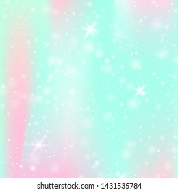 Hologram abstract background. Stylish gradient backdrop with hologram. 90s, 80s retro style. Iridescent graphic template for brochure, flyer, poster design, wallpaper, mobile screen.