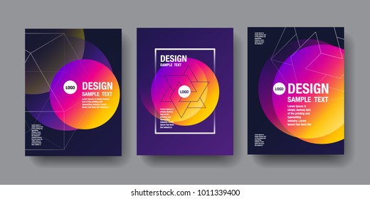 Hologram Abstract Background, Template Design, 3D vector, Holography layout, Fluid Trendy design.