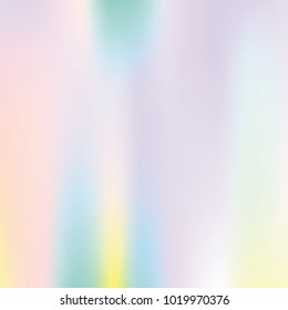 Hologram abstract background. Trendy Gradient backdrop with hologram. 90s, 80s retro style. Iridescent graphic template for brochure, flyer, poster design, wallpaper, mobile screen.