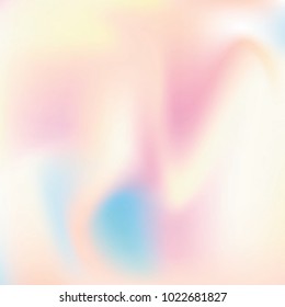 Hologram abstract background. Trendy Gradient backdrop with hologram. 90s, 80s retro style. Iridescent graphic template for banner, flyer, cover design, mobile interface, web app.
