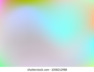 Hologram abstract background. Trendy gradient mesh backdrop with hologram. 90s, 80s retro style. Pearlescent graphic template for banner, flyer, cover design, mobile interface, web app.