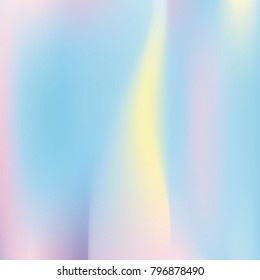 Hologram abstract background. Trendy Gradient backdrop with hologram. 90s, 80s retro style. Pearlescent graphic template for brochure, flyer, poster design, wallpaper, mobile screen.