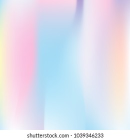 Hologram abstract background. Vibrant gradient mesh backdrop with hologram. 90s, 80s retro style. Iridescent graphic template for brochure, flyer, poster design, wallpaper, mobile screen.