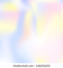 Hologram abstract background. Vibrant gradient mesh backdrop with hologram. 90s, 80s retro style. Pearlescent graphic template for banner, flyer, cover design, mobile interface, web app.