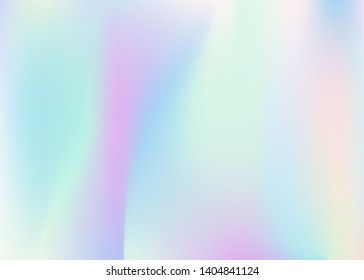 Hologram abstract background. Vibrant gradient mesh backdrop with hologram. 90s, 80s retro style. Pearlescent graphic template for placard, presentation, banner, brochure.