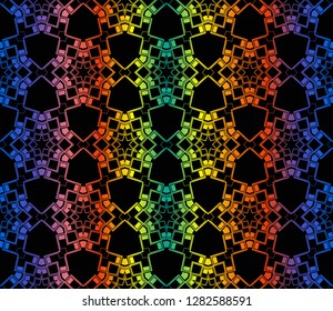 Hologram abstract background.Vector seamless pattern