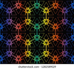 Hologram abstract background.Vector seamless pattern